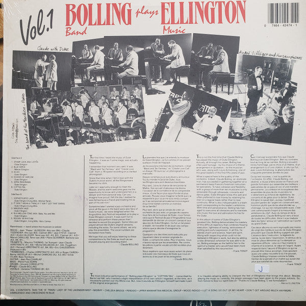 Claude Bolling Big Band : Bolling Band Plays Ellington Music Vol. 1 (LP)