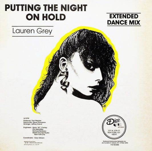 Lauren Grey : Putting The Night On Hold (Extended Dance Mix) (12")