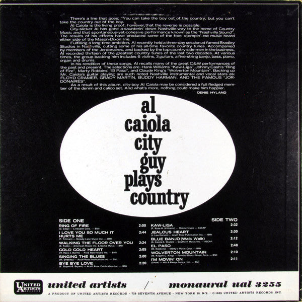 Al Caiola : City Guy Plays Country (LP, Album)