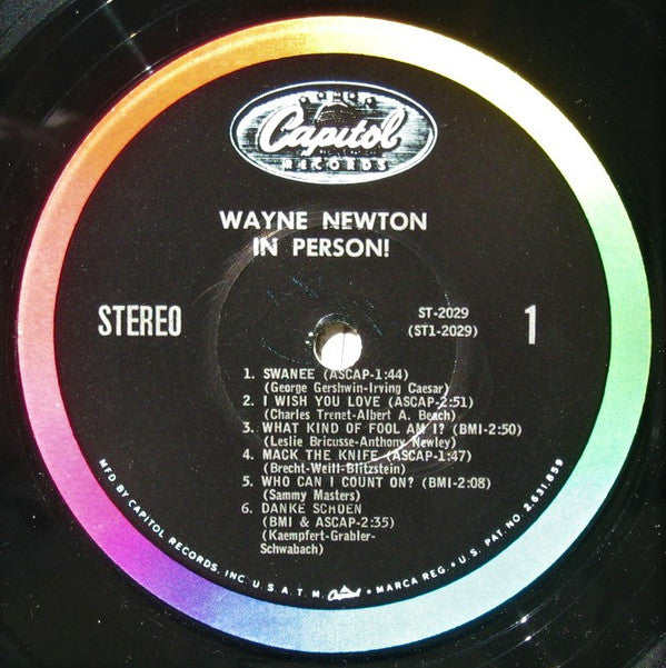 Wayne Newton : In Person! (LP, Album)