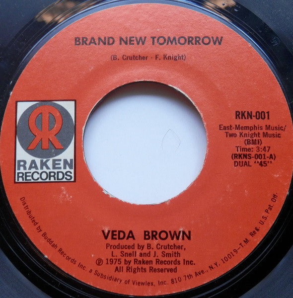 Veda Brown : Brand New Tomorrow / Shoutin' Out Love (7", Single)