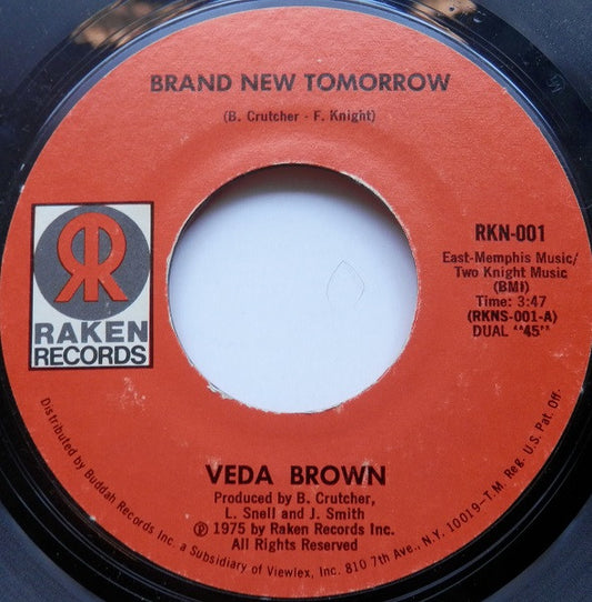 Veda Brown : Brand New Tomorrow / Shoutin' Out Love (7", Single)