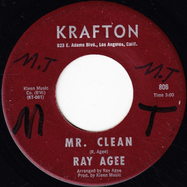 Ray Agee : Mr. Clean (7")