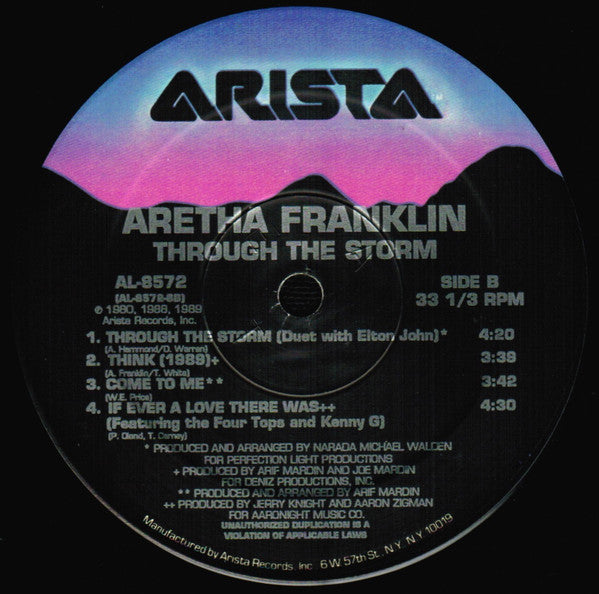 Aretha Franklin : Through The Storm (LP, Album)