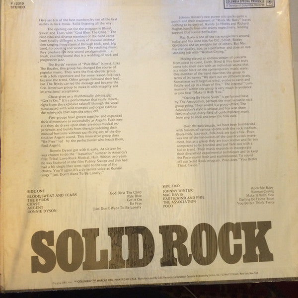 Various : Solid Rock (LP, Comp)