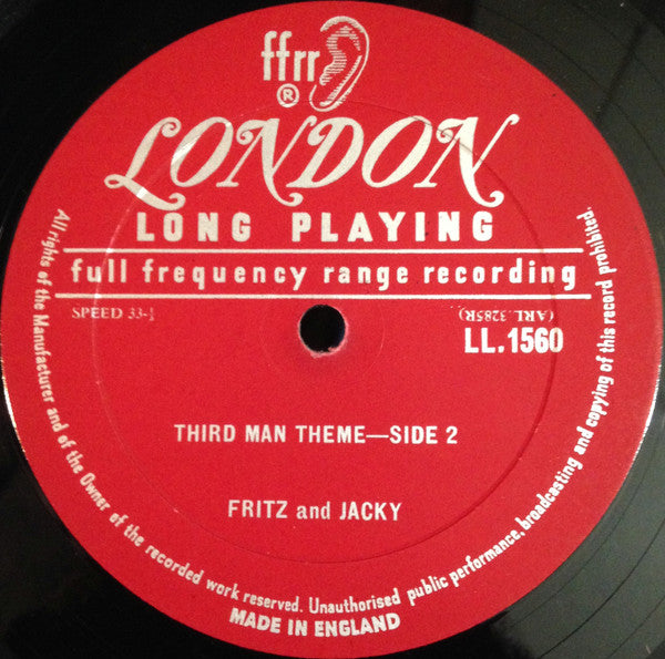 Anton Karas And Fritz & Jacky : The 3rd Man Theme (LP)