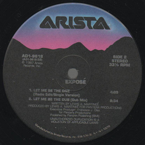 Exposé : Let Me Be The One (12", Single)