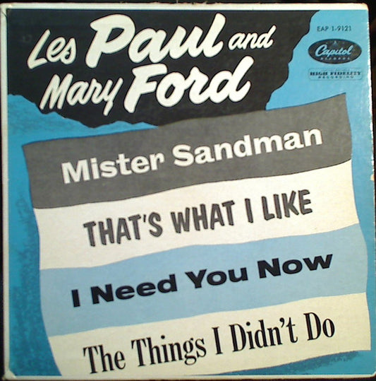 Les Paul And Mary Ford* : Les Paul And Mary Ford  (7", EP, Scr)