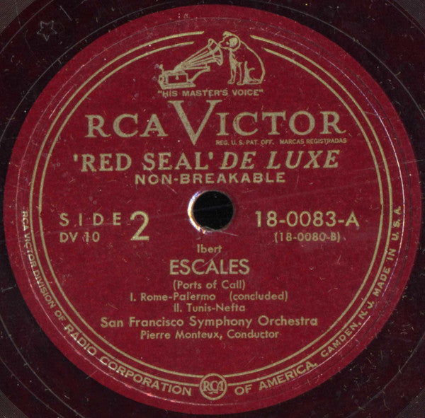 Jacques Ibert - San Francisco Symphony, Pierre Monteux : Escales ("Ports Of Call") (2x12", Album, Red)