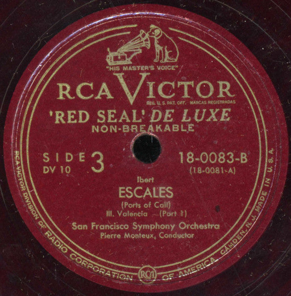 Jacques Ibert - San Francisco Symphony, Pierre Monteux : Escales ("Ports Of Call") (2x12", Album, Red)