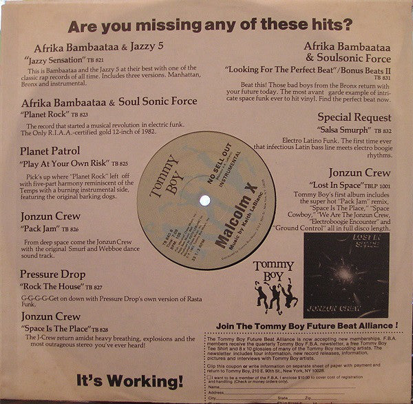 Malcolm X : No Sell Out (12", Com)