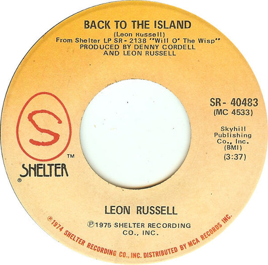 Leon Russell : Back To The Island (7", Glo)