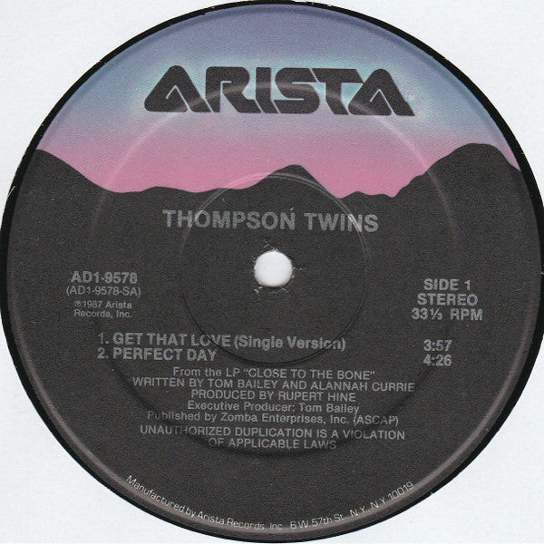 Thompson Twins : Get That Love (12", Single)