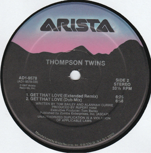 Thompson Twins : Get That Love (12", Single)