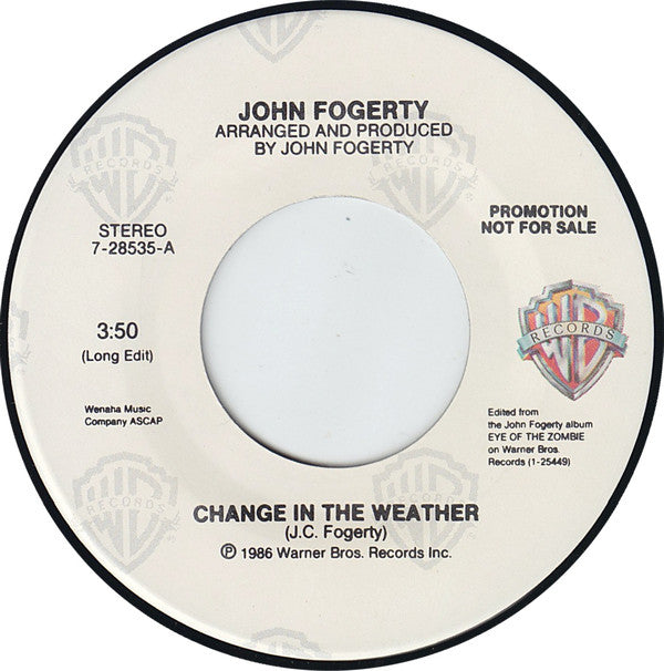 John Fogerty : Change In The Weather (7", Single, Promo, Spe)