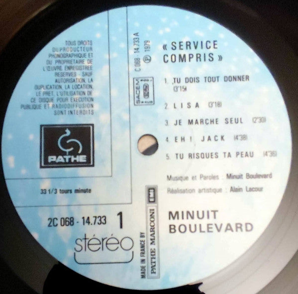 Minuit Boulevard : Service Compris (LP, Album)