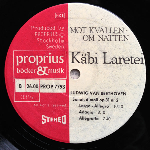 Käbi Laretei : Mot Kvällen - Om Natten (LP, Album)