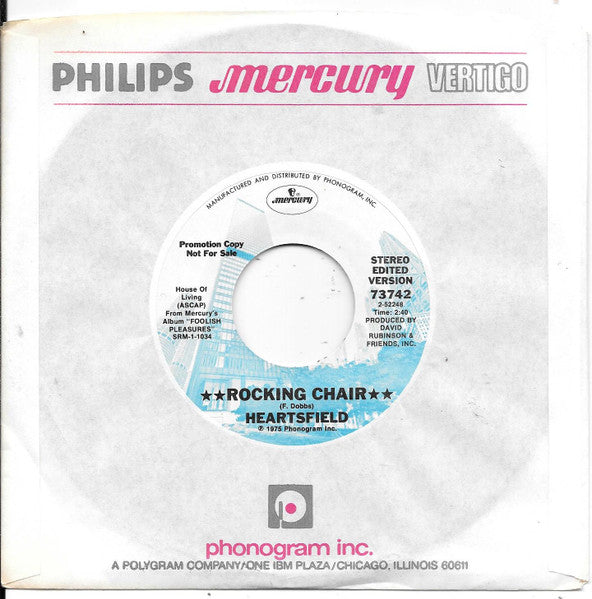 Heartsfield : Rocking Chair / Magic Mood (7", Promo)