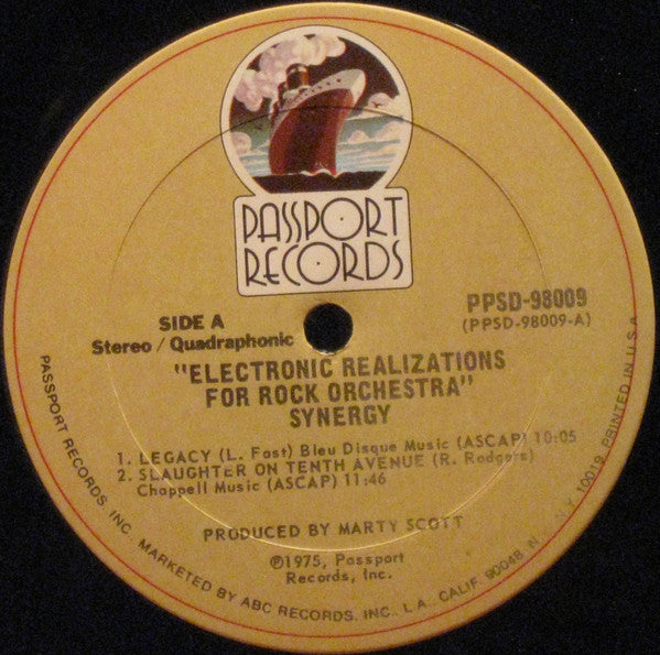 Synergy (3) : Electronic Realizations For Rock Orchestra (LP, Album, Quad)