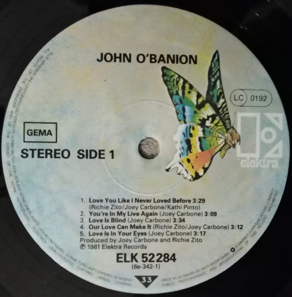 John O'Banion : John O'Banion (LP, Album)