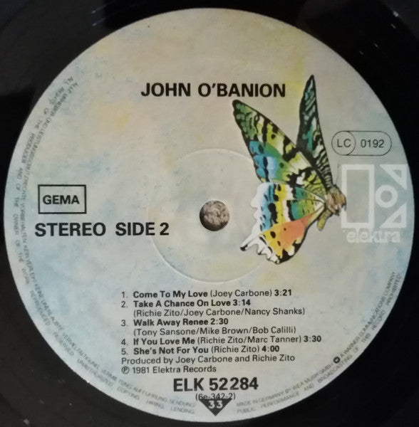 John O'Banion : John O'Banion (LP, Album)