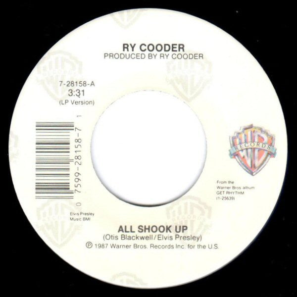 Ry Cooder : All Shook Up (7", Single)