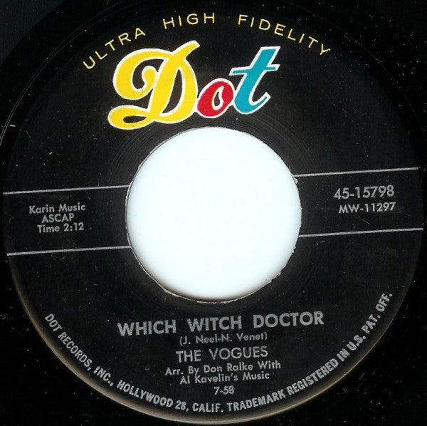 The Vogues (3) With Al Kavelin And His Orchestra : Love Is A Funny Little Game / Which Witch Doctor (7", Single)