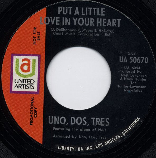 Uno, Dos, Tres : Sugar, Sugar (7", Promo)