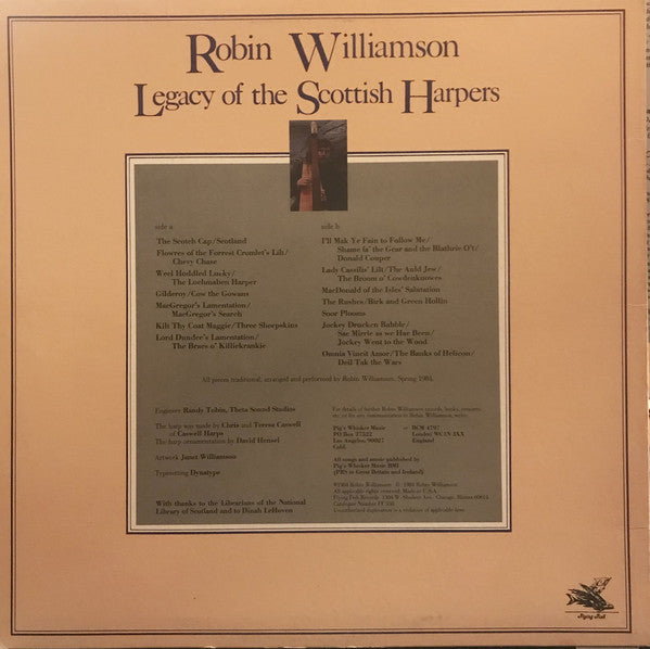 Robin Williamson : Legacy Of The Scottish Harpers (LP, Album)