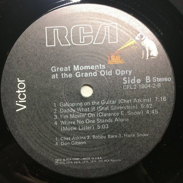 Various : Great Moments At The Grand Ole Opry (2xLP, Comp, Gat)