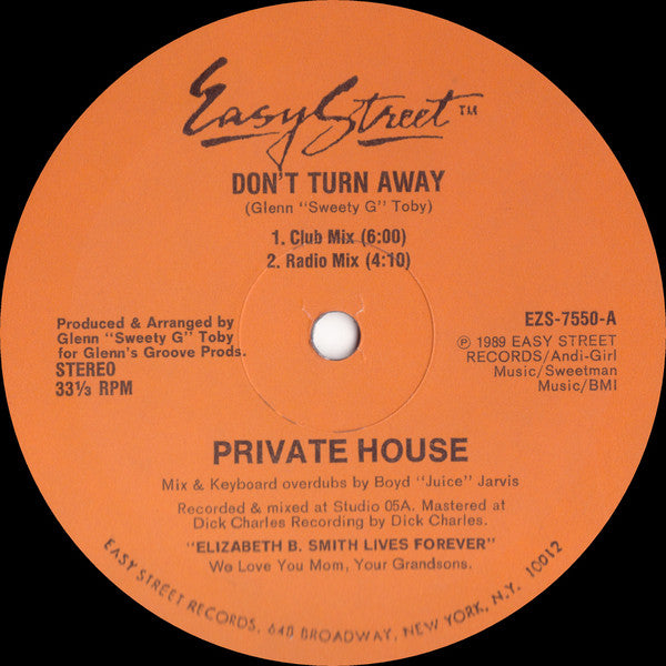 Private House : Don't Turn Away (12")