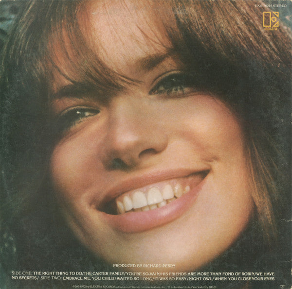 Carly Simon : No Secrets (LP, Album, San)