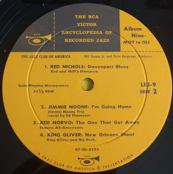 Various : The RCA Victor Encyclopedia Of Recorded Jazz: Album 9 - Mot To Oli (10", Comp, Ind)