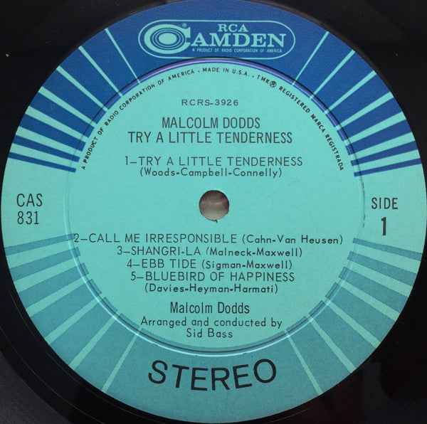 Malcolm Dodds : Try A Little Tenderness (LP, Album)
