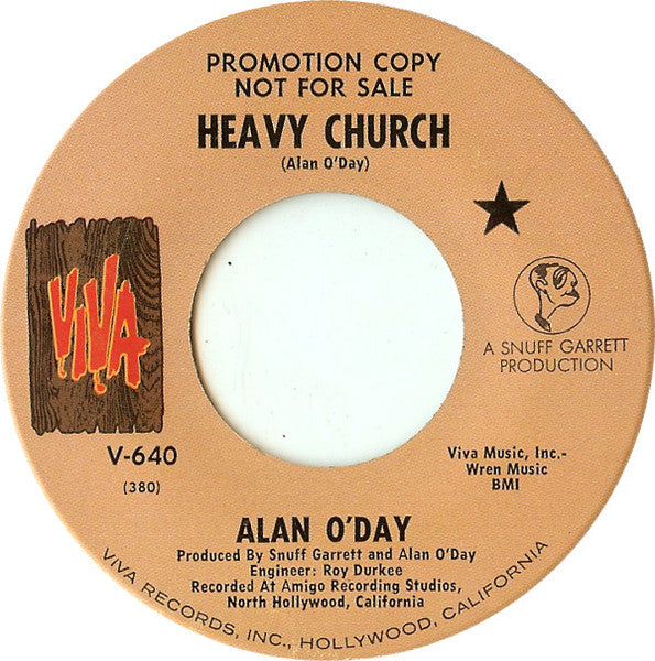 Alan O'Day : Heavy Church (7", Promo)