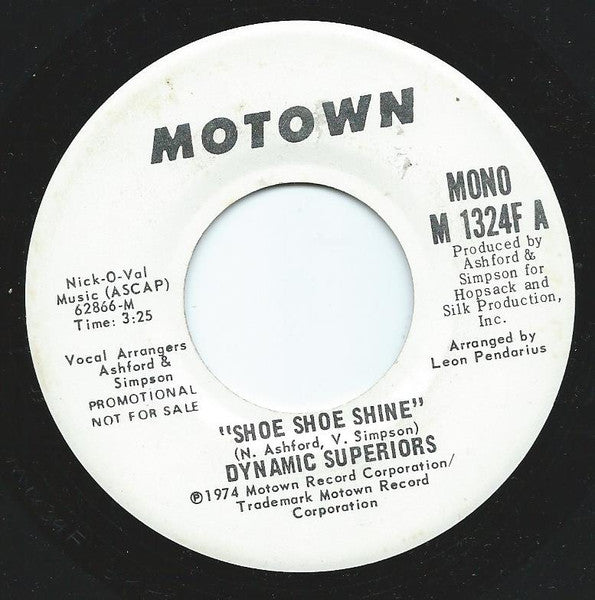 Dynamic Superiors : Shoe Shoe Shine (7", Single, Promo)