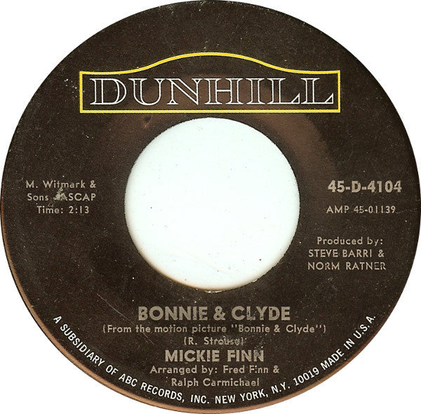 Mickie Finn : Bonnie & Clyde (7")