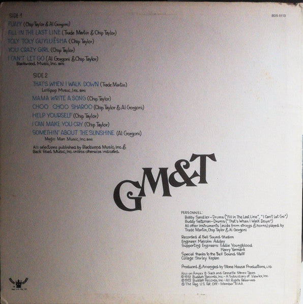 Gorgoni*, Martin*, Taylor* : Gorgoni, Martin & Taylor (LP, Album, Son)