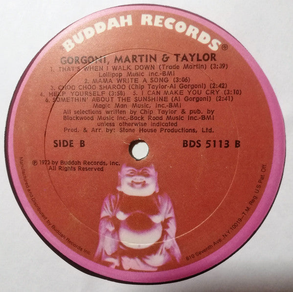 Gorgoni*, Martin*, Taylor* : Gorgoni, Martin & Taylor (LP, Album, Son)