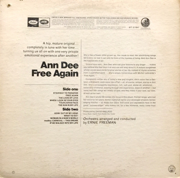 Ann Dee : Free Again (LP, Album)