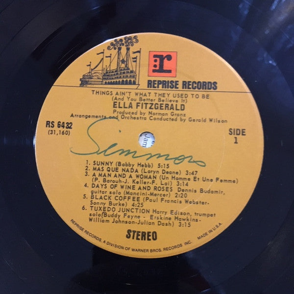 Ella Fitzgerald : Things Ain't What They Used To Be (And You Better Believe It) (LP, Album, Ter)