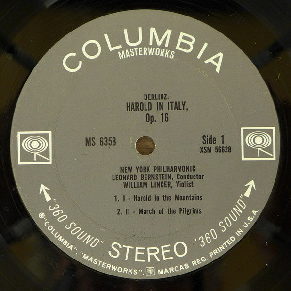 Berlioz* - Leonard Bernstein, New York Philharmonic, William Lincer : Harold In Italy  (LP)