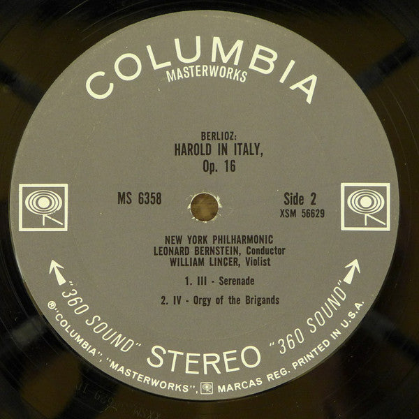 Berlioz* - Leonard Bernstein, New York Philharmonic, William Lincer : Harold In Italy  (LP)
