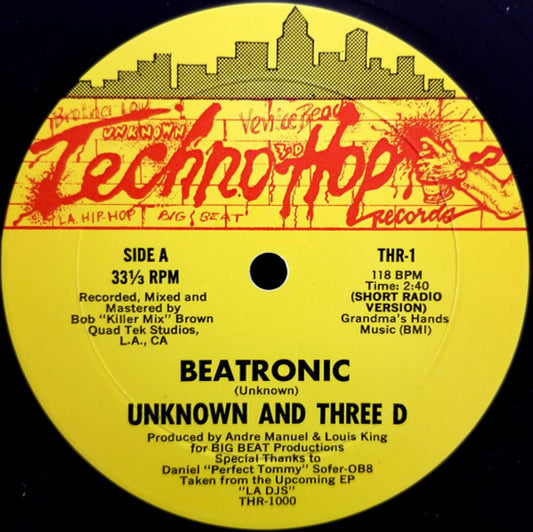 Unknown* And Three D* : Beatronic (12")