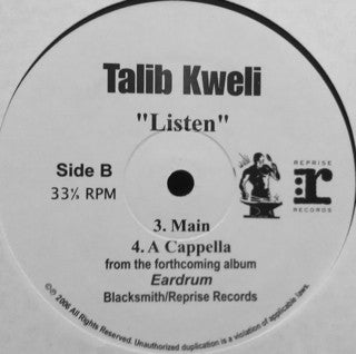 Talib Kweli : Listen (12")