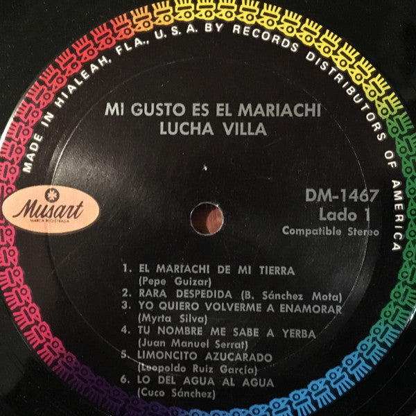 Lucha Villa : Mi Gusto Es El Mariachi (LP, Album)