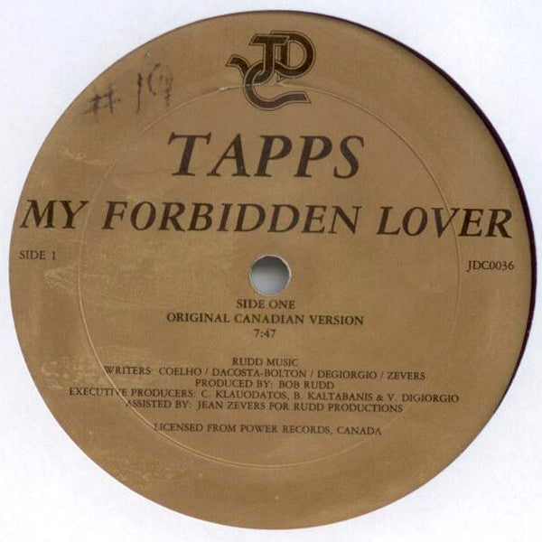 Tapps : My Forbidden Lover (12", Gol)