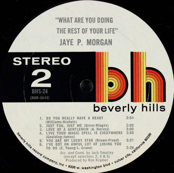 Jaye P. Morgan : What Are You Doing The Rest Of Your Life (LP, Album)