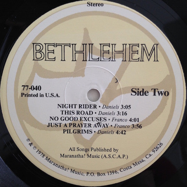 Bethlehem (2) : Bethlehem (LP)