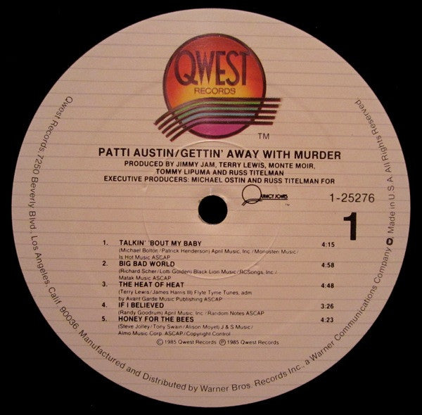 Patti Austin : Gettin' Away With Murder (LP, Album, All)